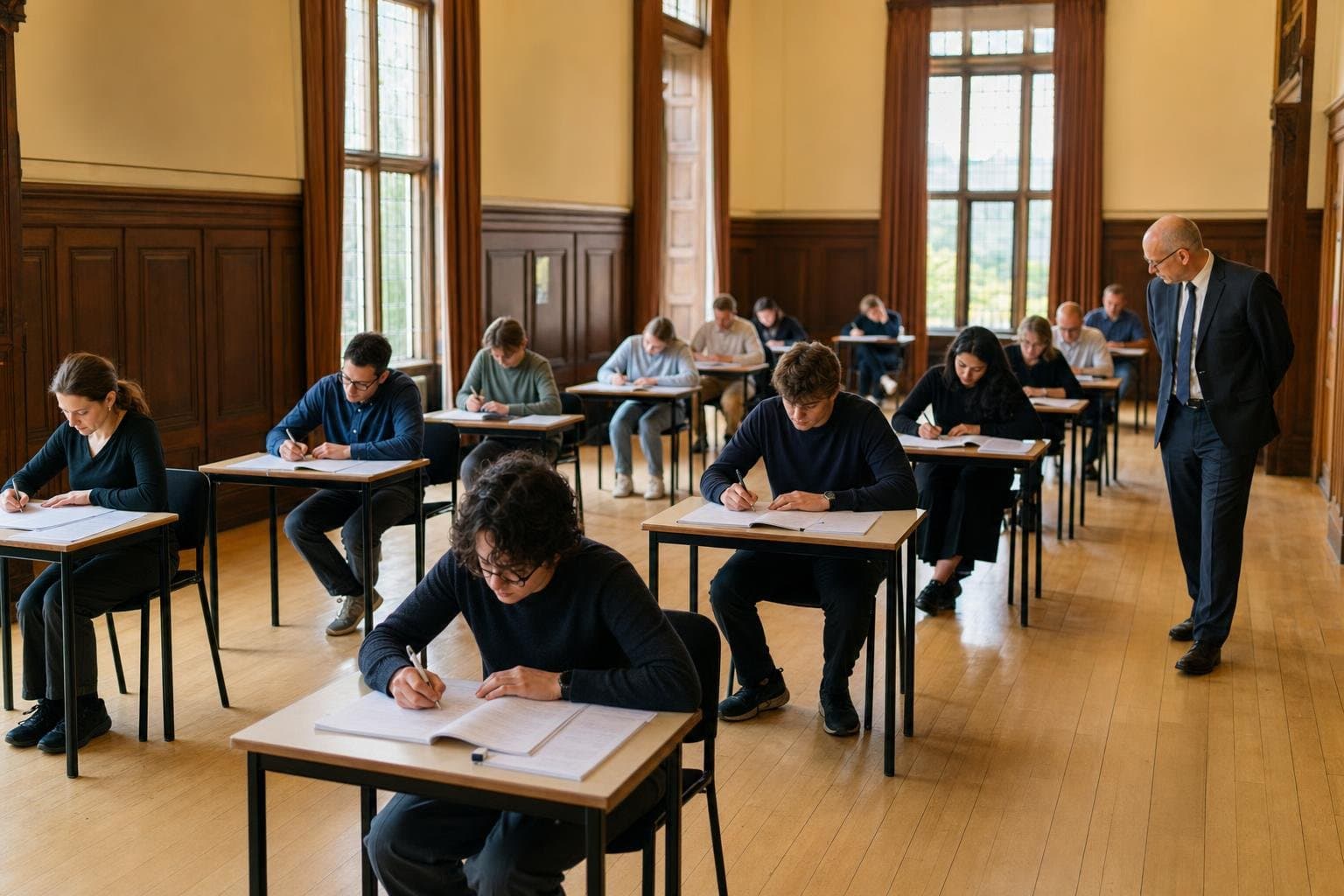 An adult candidate sitting a Cambridge English Qualification